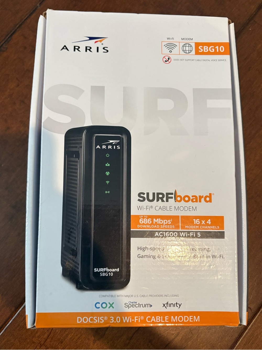 ARRIS SURFboard SBG10 Black Wi‑Fi Cable Modem